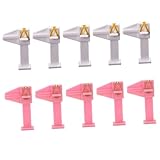 Hohopeti 10 Stück Teiliges Nagel positionierclip Kunststoff für UV gel und Acryl nagelverlängerung Präzise Fixierung für Nageldesign und DIY Maniküre für Nagelstudio und Heimgebrauch