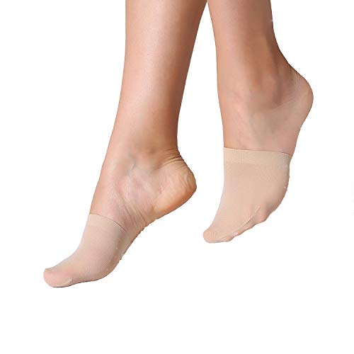 Manzi Women's 6 Pairs Non-Skid Toe Topper No Show Liner Socks #TOP3