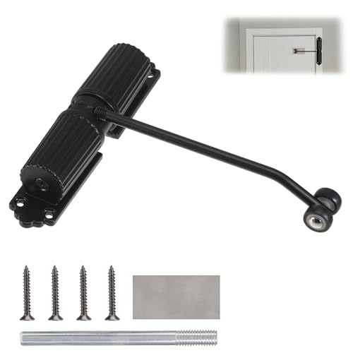 Automatischer Türschließer Gartentor Türschliesser Federbelasteter Door Closer mit 4 Schrauben und Einstellhebel Automatische Türschließer für Zimmertür Büro Hotelzimmer Gartentor
