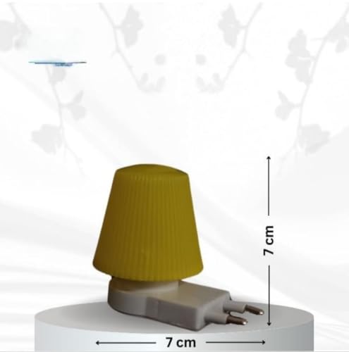 Image of GURUSOAMI Small lamp Type 2 Pin Night Lamp 0.5 Watt Plug & Play Bulb for Bedroom, Living Room, Zero Watt Light Direct Socket use for Night (Yellow /White, 2, Count)