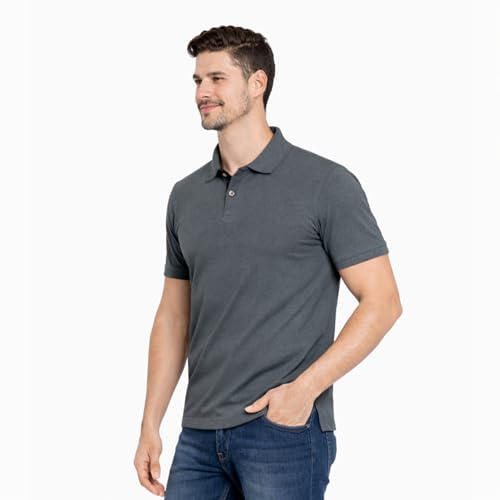 Image of Cotton Polo T-Shirt for Men | Solid Color Regular Fit Collar Neck T-Shirt