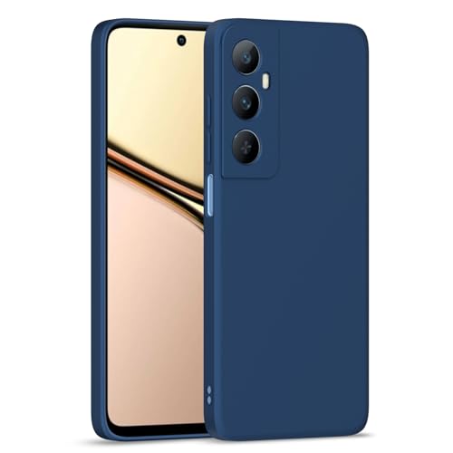 Image of Outlouders Back Cover for Realme C65 4G | Camera Protection | Durable Soft Matte Silicone Bumper Case (Blue)