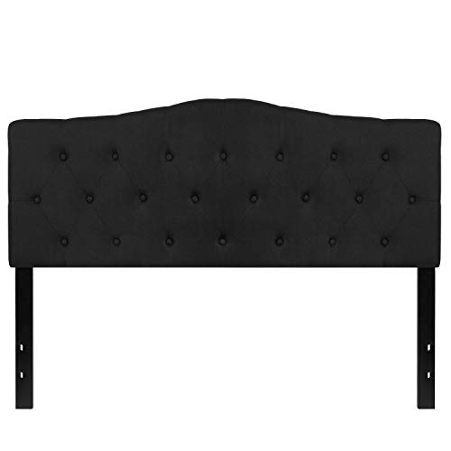 Emma + Oliver EOH-IHIC-300612 Tufted Upholstered Queen Size Headboard In Black Fabric thumb #5