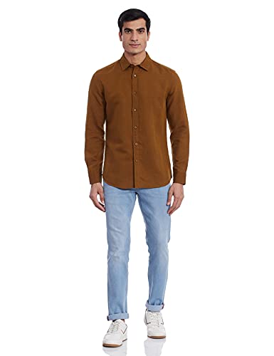 Image of Marks & Spencer Mens Solid Polyester Blend Collared Neck Regular Fit Easy Iron Shirt (Pack of 2)