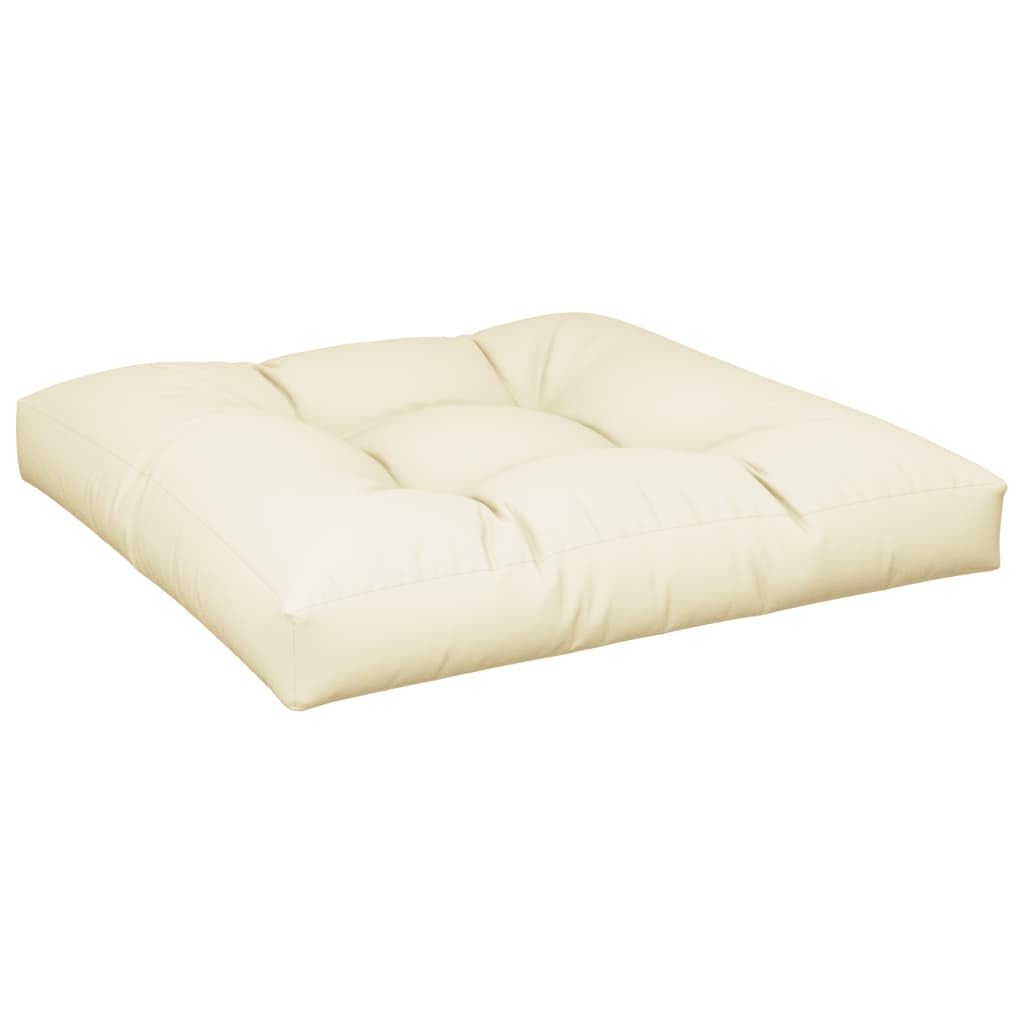 vidaXL Coussins de Palette Lot de 2 crème Tissu