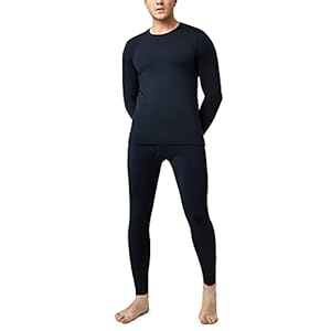 LAPASA Men’s Fleece Lined Thermal Underwear Set, Light/Mid/Heavyweight Warm Long Sleeve Long Johns Top and Bottom, Base Layer Set M11 M57 M24