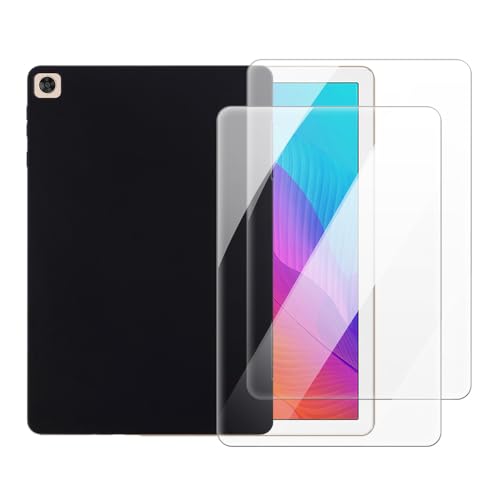 Coque protectrice Huawei MatePad T10S 10.1 2020 noire et verre trempé anti-rayures