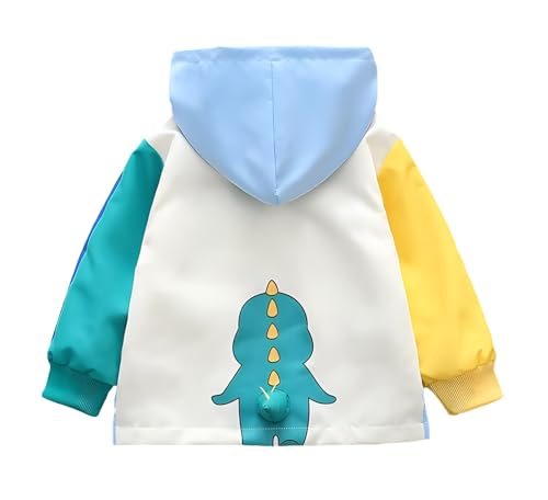 Vinmin Toddler Hooded Jacket Cartoon Dinosaur Zip Coat Little Girls Boys Jacket Thin Fashion for Spring Autumn3