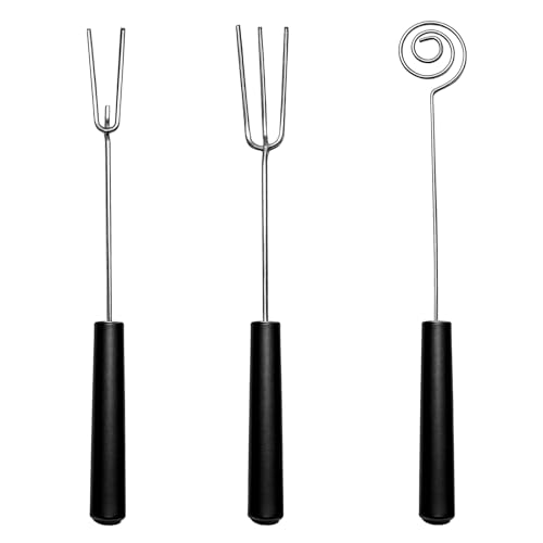 Lot De 3 Fourchettes À Chocolat Fourchettes À Fondue en Acier Inoxydable Couverts À Pralines en Chocolat Pour Chocolat, Fruits, Gâteaux, Bonbons Et Viande