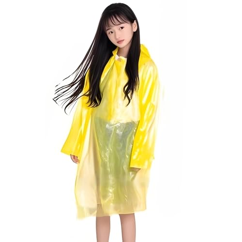 Poncho de lluvia desechable para niños de manga ancha, impermeable portátil comprimido transparente para niñas y niños en clima al aire libre