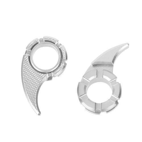 LYPOBALA Knife Thumb Studs for Spyderco Paramilitary 2 (PM2), Spyderco Delica 4, Spyderco Manix 1, Spyderco Tenacious/Endrua, Thumb Studs for Spyderco Knife with 13mm Round Hole Thumb Stud (Silver)