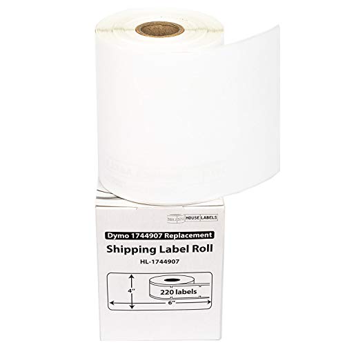 Houselabels Compatible Dymo 1744907 Shipping Labels (4" X 6") Compatible With Rollo, Dymo Lw Printers, 6 Rolls / 220 Labels Per Roll #TOP17