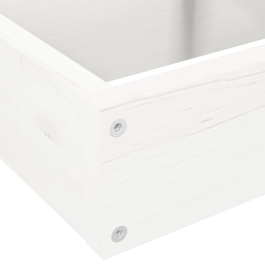 vidaXL Fioriera Giardino 4 Ripiani Bianca 80,5x79x36cm Massello Pino