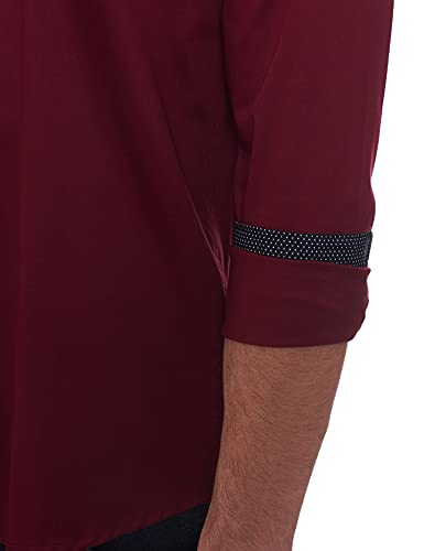 Image of Max Men Solid Full Sleeves Slim Fit Formal Shirt