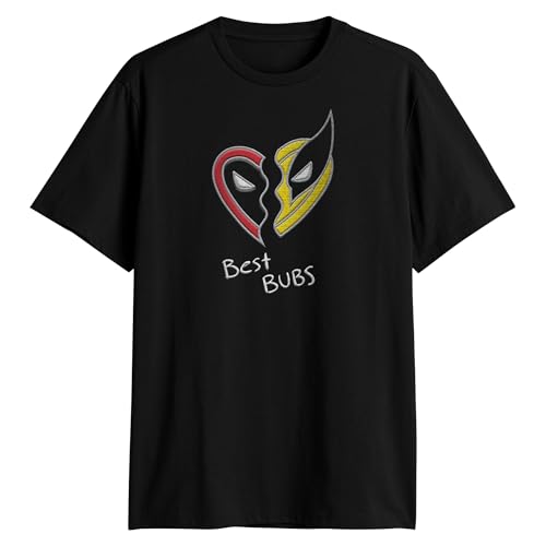 T-shirt Deadpool 3 Wolverine Split Heart Best Bubs pour fan de Marvel