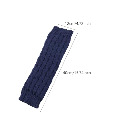 lisenraIn Women Winter Warm Leg Warmers Thick Fleece Lined Leg Warmers Cable Knit Boot Socks for Skating Daily Wear3