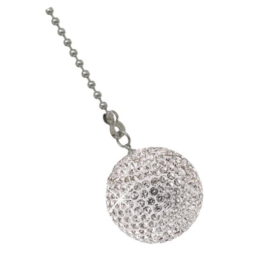 HOMSFOU Cadena Para Lámpara Colgante Decoración Esferas De Cristal Adecuado Para Ventilador y Lámpara De Techo