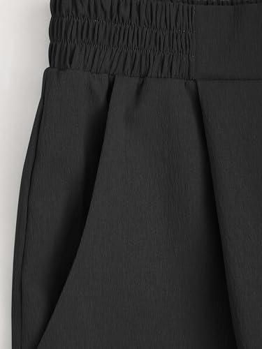 CIDER High Waist Solid Pleated Wide Leg Trousers3