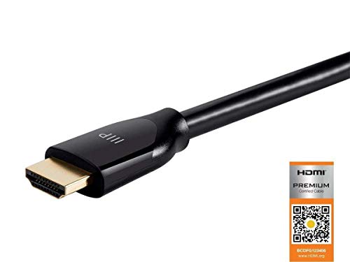 Monoprice 4K Certified Premium High Speed HDMI Cable - 4K60Hz, 18Gbps, HDR, 30ft, Black, 30' - Image 4