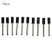 Sanding Drum Kit for Rotary Tools with 10Pcs Abrasive Sleeves, Hard and Soft Material Grinder for Wood Carving, Metal Polishing, DIY Woodworking, Red and Black(Small Rod)