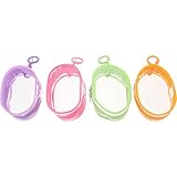 [iplusmile] 4個 クリア素材フィギュアディスプレイ収納バッグ点 キーホルダー付き 防水防塵ジッパーポーチ コレクター向けミニフィギュア収納