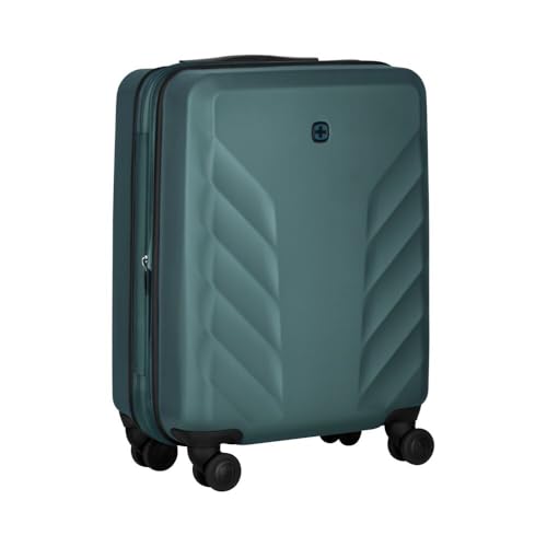 Wenger Motion Maleta Carry-on de Carcasa rígida, Equipaje de Mano, Trolley, 36 (43) l, Cierre de Seguridad, Mujer, Hombre, Viajes, Vacaciones, Verde/Gris, 612702