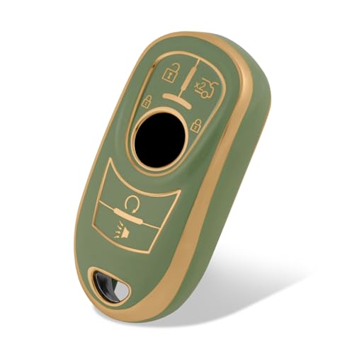 Coque en TPU pour clé Buick à 6 boutons compatible Enclave Lacrosse (Vert)