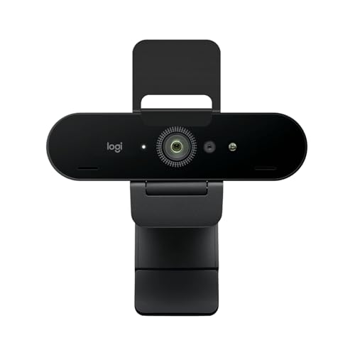 Image of Logitech Brio 4K webcam, video calls, noise cancellation microphone, automatic HD light correction,Microsoft Teams,Zoom,Google Meet,PC /Mac /Laptop /Macbook-Graphite