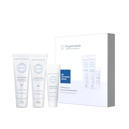 OxygenCeuticals Post Procedure Skin Care, SOS PP Kit, Post Laser Restorative Gel + Serum + Cream, Designed to Moisturize, Soothe and Repair Skin After Lasers, Microneedling, Chemical Peels, Plastic Su