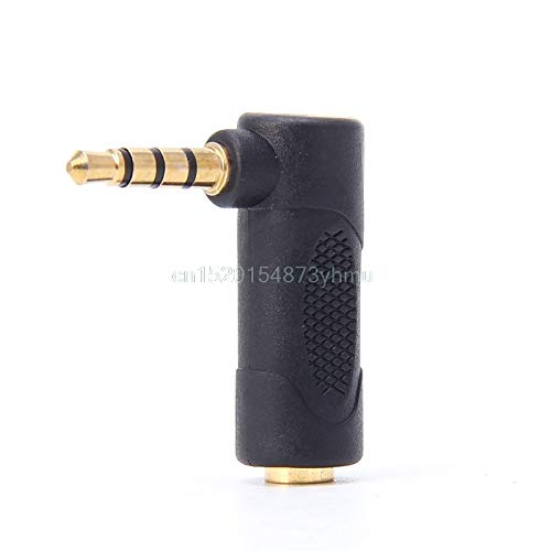 Buyme 1Pc 3.5Mm Jack Right Angle Male to Female Audio Stereo Headphone