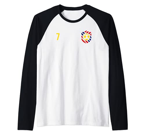 Flag Venezuela Raglan Baseball Tee, Black