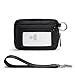 YDF The Iris Wallet for Women Mini Zip Card Case with Clear ID Window Zipper Coin Purse Lightweight Portable Keychain Wallet