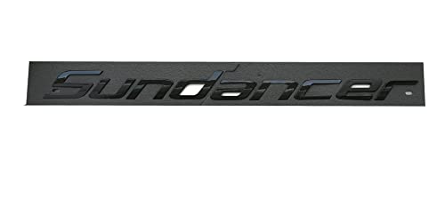 Placa de identificación Sea Ray Sundancer con letras 3D y adhesivo 3M negro de 24.2"
