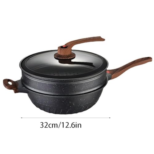 Wok con recubrimiento antiadherente y tapa de vidrio miniatura 7