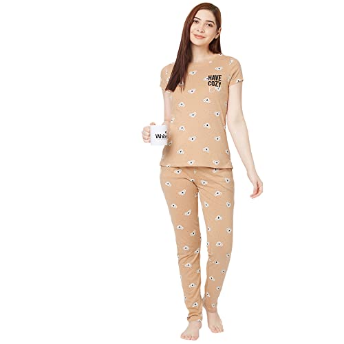 Image of Sweet Dreams Women's Cotton Printed Night Suit Set