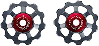 BBB Cycling Aluboys Ceramic 11-Teeth 7075 Aluminium Alloy Rear Jockey Wheel Derailleur Pulleys, SRAM Shimano and Campagnolo Compatible, Ceramic Bearings,Grey, 9-10- and 11-Speed
