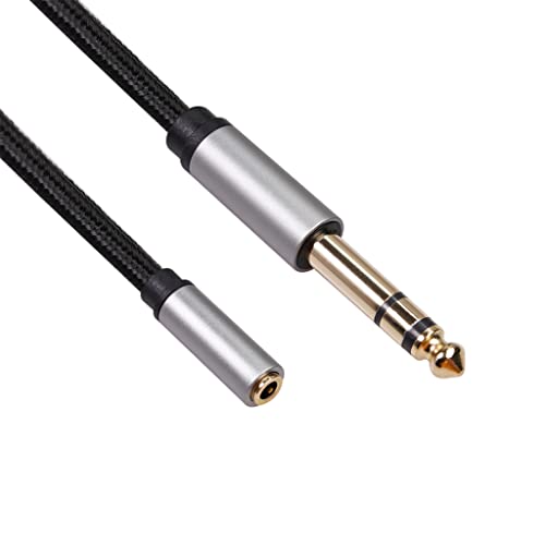 Cable Adaptador Audio 6.35mm TRS a 3.5mm 1.5m miniatura 1