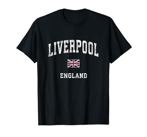 Liverpool England Vintage Athletic Sports Design T-Shirt