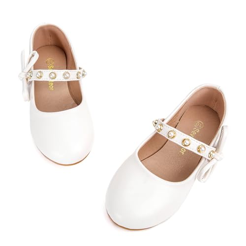 Toddler/Little Kid Girls Mary Jane Ballerina Flats Girl Dress Shoes for Wedding Party Ballet Flat Shoes3