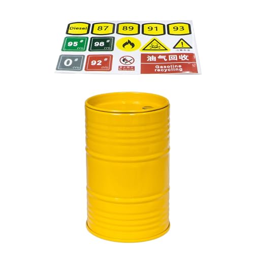 Aluminum Alloy 3.74\" Mini Oil Drum Barrel Fuel Tank Container Storage Box Fit for 1/10 1/8 RC Car