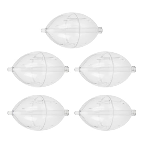 FGDTREE 5Pcs FishingsCastings Bobbers Spin Float Fishing Clear Float Plastics Oval Ball Strikes Easy to Use Fishing Clear Float Buoys Slip Bobbers Strikes