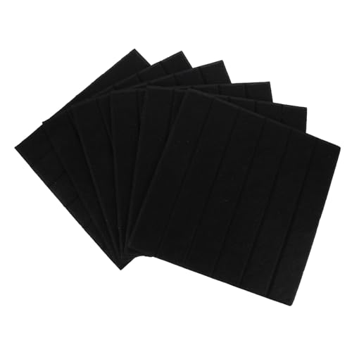 Kisangel 6pcs Paneles acústicos de fieltro de fibra de poliéster absorbentes de sonido de rayas verticales para aislamiento de ruido y reducción de eco en estudio y hogar miniatura 1