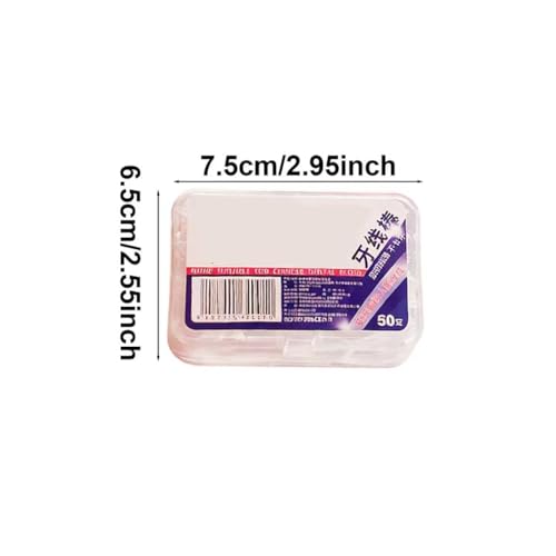 Recharge pour distributeur de fil dentaire portable avec 100 cure-fils