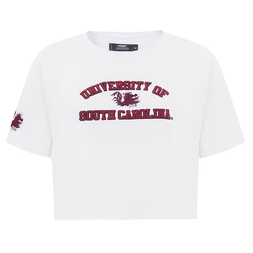 Pro Standard Womens University of South Carolina Classic Essentials Short Sleeve Boxy Tee White M