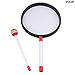 BQLZR Plastic Hand Drum with Colorful Hammer Musical Instrument 7.9x14.3