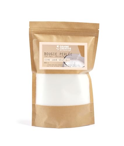 Poudre de cire végétale perlée pour fabriquer une bougie sans fondre de bloc
