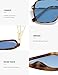 SOJOS Sunglasses for Women & Men, Square, Retro, Polarized Lens, Trendy Aviator, 90s Shades (SJ2229, Brown Tortoise Blue)