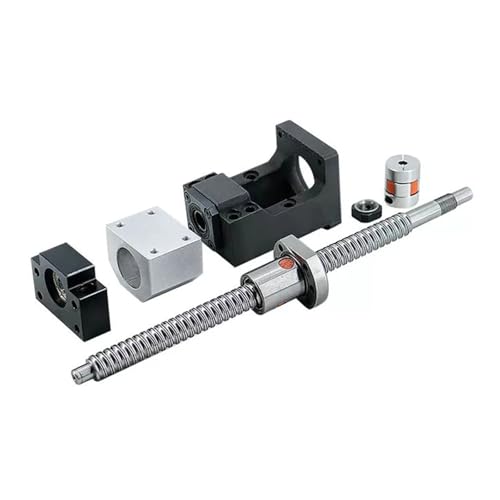 Metal Ball Screw nut end Processing HGR15 Linear Guide Kit with 4pcs HGW15CC Slider Blocks + SFU1204 L300-1000mm Ball Screw Kit +HM10-57(350mm)