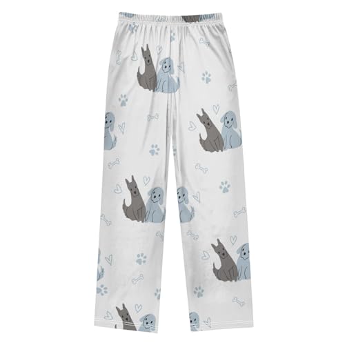 Cute Funny Dog Boys Pants Boys Athletic Pants Long Pant for Boy with Pockets Wide-Leg Size 6-14Y2