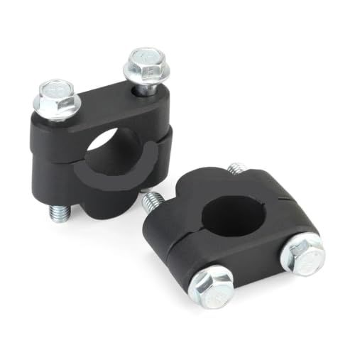 Rehausseur de guidon 22mm universel en alu noir avec pontet élévateur +20mm